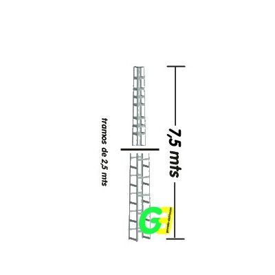 Torreta autosoportada 7,5 Mts hasta 1500W