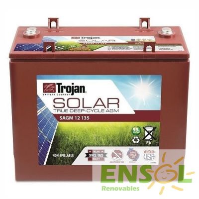 Bateria Trojan Solar AGM SAGM12 135 - 137A 12V