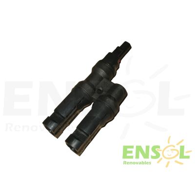 Conector compatibe MC4 en Y 6mm 2 Hembras a 1 Macho