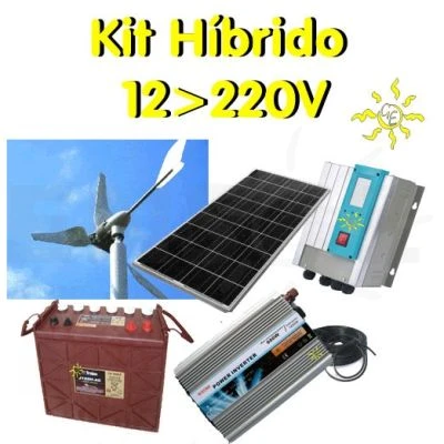 Kit Hibrido Solar-Eólico 3Kw día