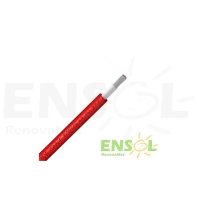 Cable Solar PV Protección UV 6mm ROJO (metro)