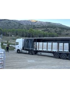 Trailer completo Pellet de Doñana con 1638 sacos 15 kgs paletizados