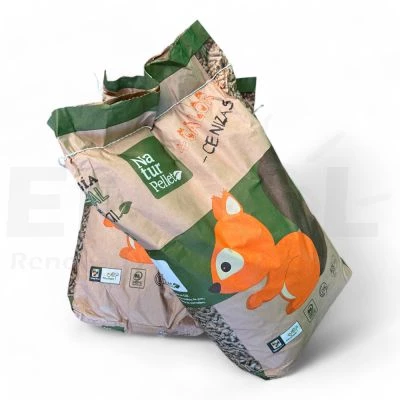 NaturPellet full pallet 70 ecological 15kg paper bags EN Plus A1 certified pellets