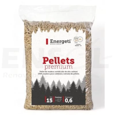 Palet 78 sacos Pellet Madera Energeti 100% Pino (sacoS 15 kgs)