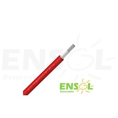 Cable Solar PV Protección UV 4mm ROJO (metro)