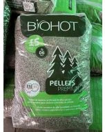 Pellet Madera BioHot 100% Pino (saco 15 kgs)